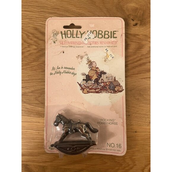 Vintage 1976 Durham Holly Hobbie Lot Miniature Rocking Horse and baby carriage - Picture 4 of 5